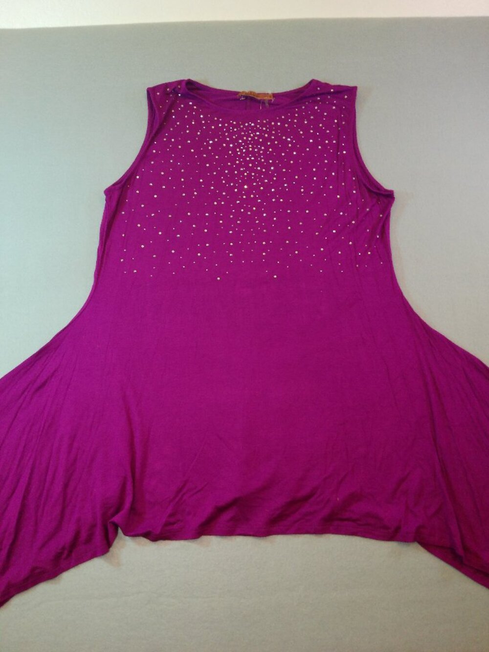 Pink Studded Sleeveless Top Balldini Size 1X